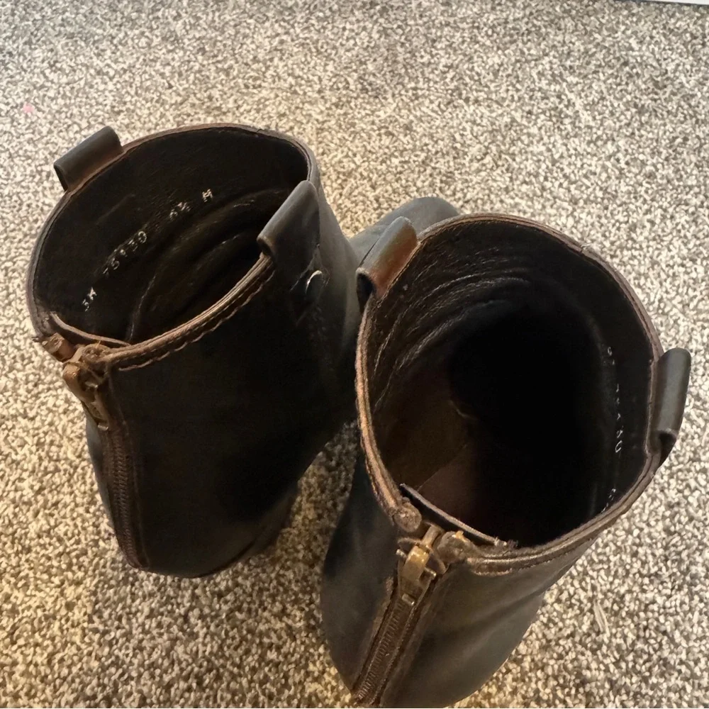 Stuart Weitzman Women’s Hipgal Leather Zip Ankle Western Booties Black Size 6.5 - Picture 7 of 10